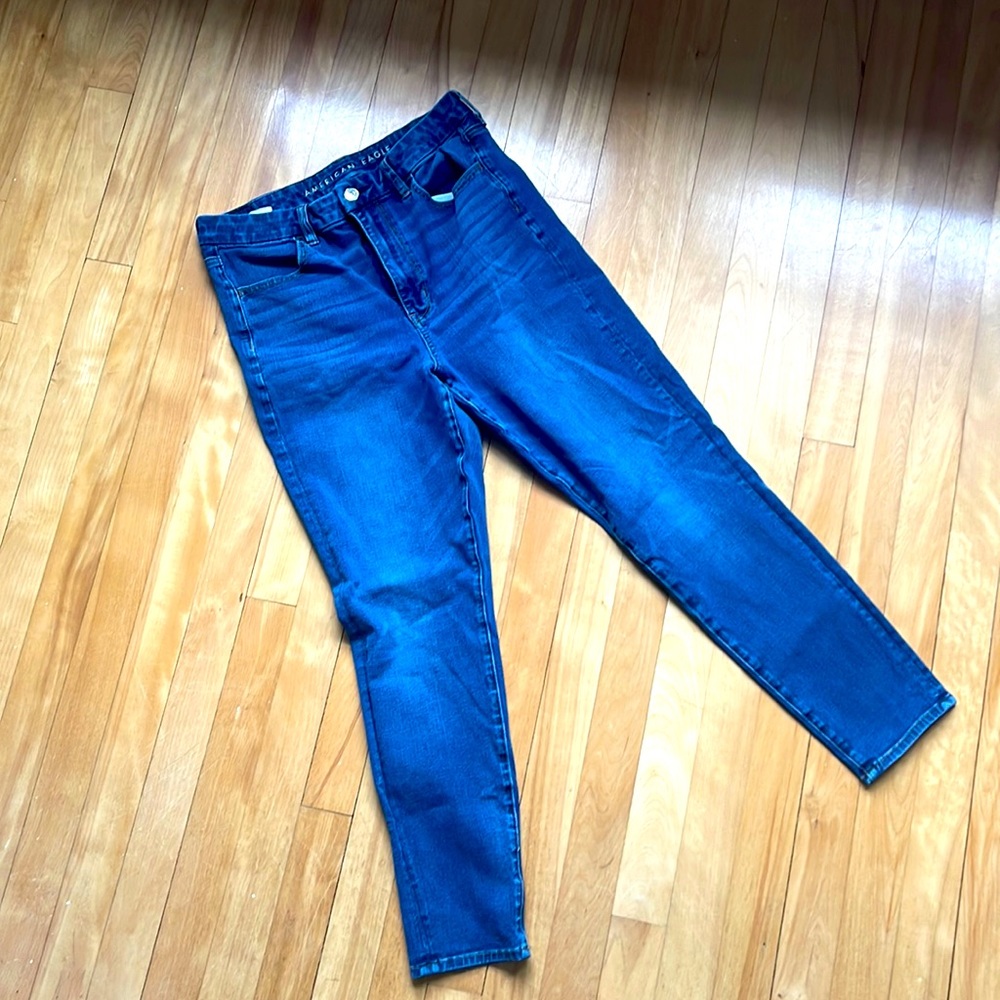 American Eagle Curvy Super High Rise Jegging, 360 next level stretch - size 12